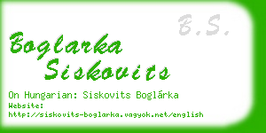 boglarka siskovits business card